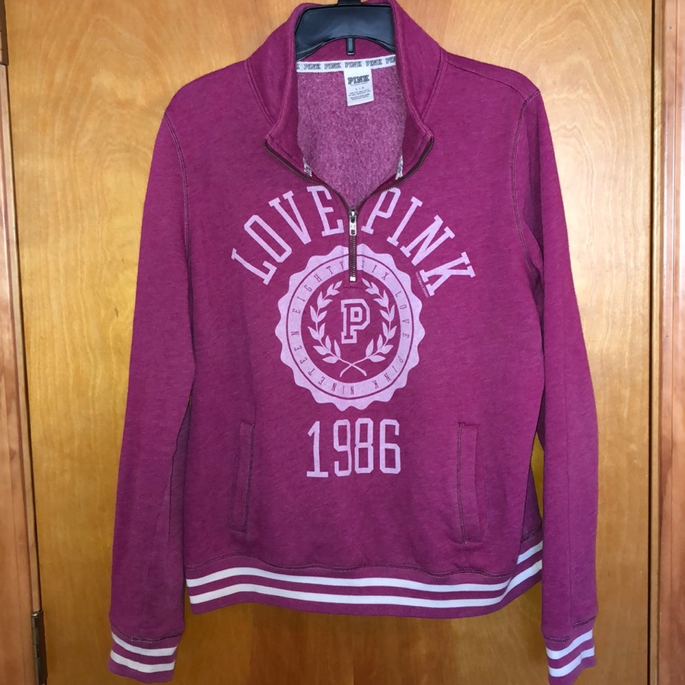 Pink victoria secret quarter zip